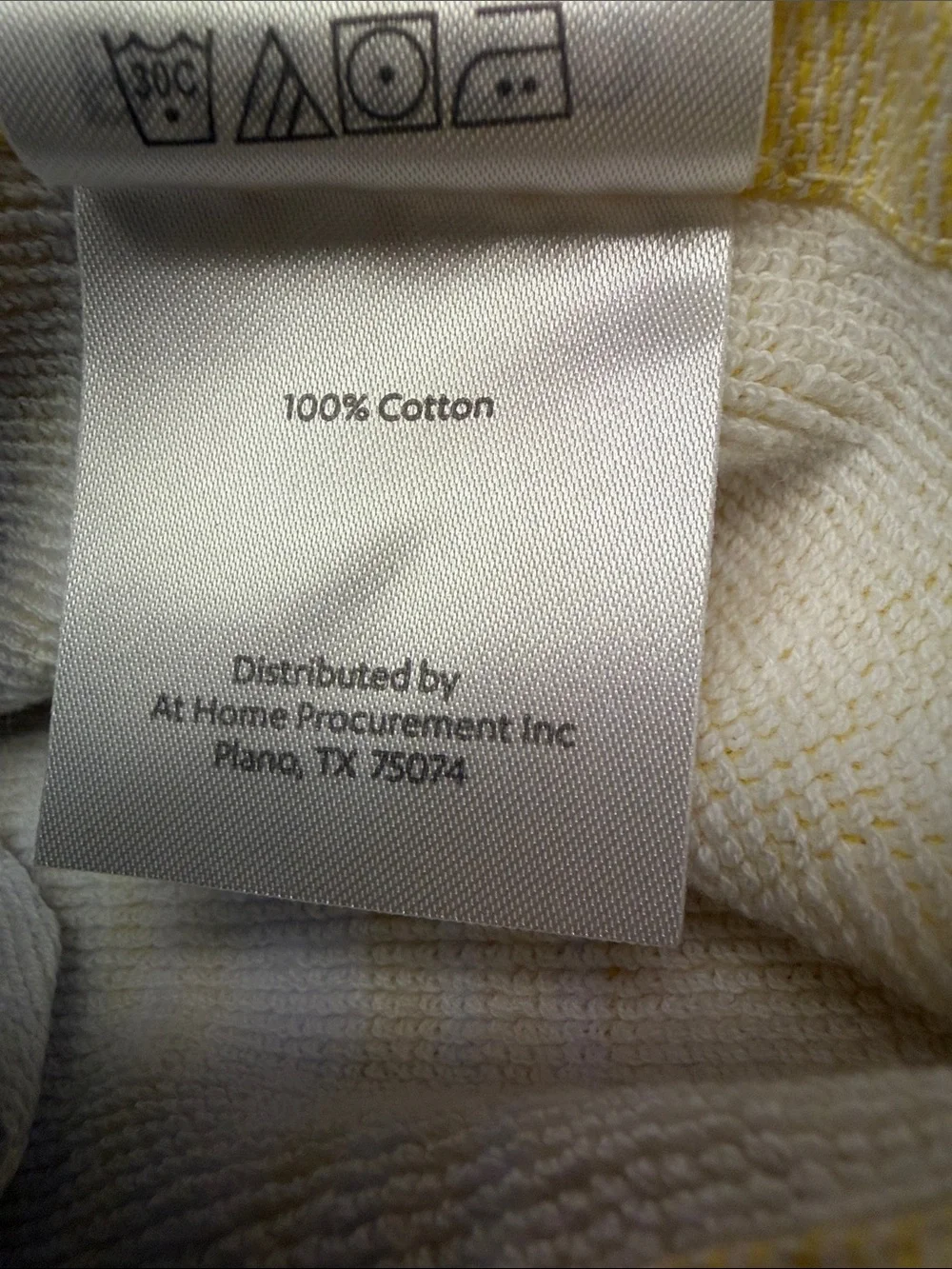 at Home Yellow and White Kitchen Dish Towels - Pack of 3